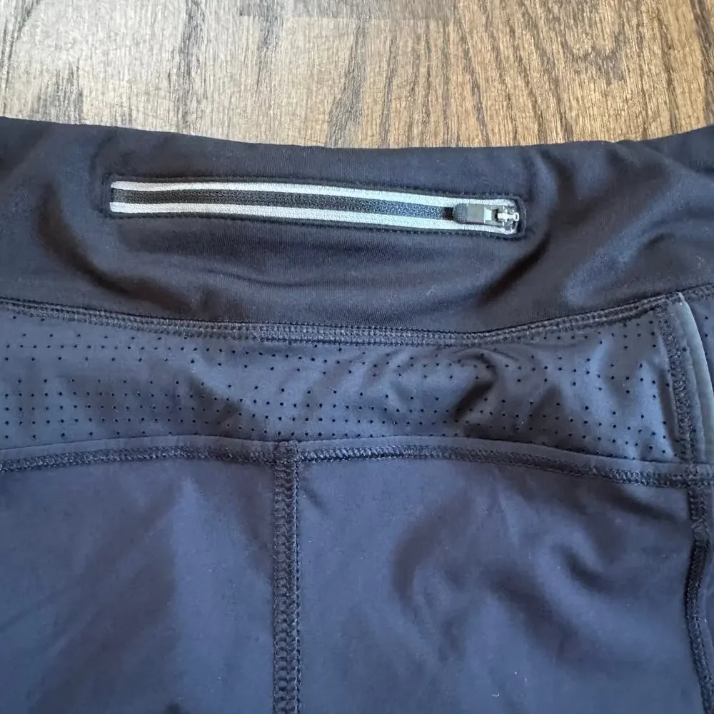 Athleta Womens Solid Black Athletic Running Shorts with Liner Size Medium - Picture 4 of 9